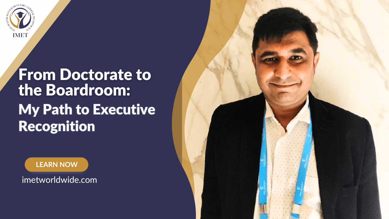 From Doctorate to the Boardroom: My Path to Executive Recognition