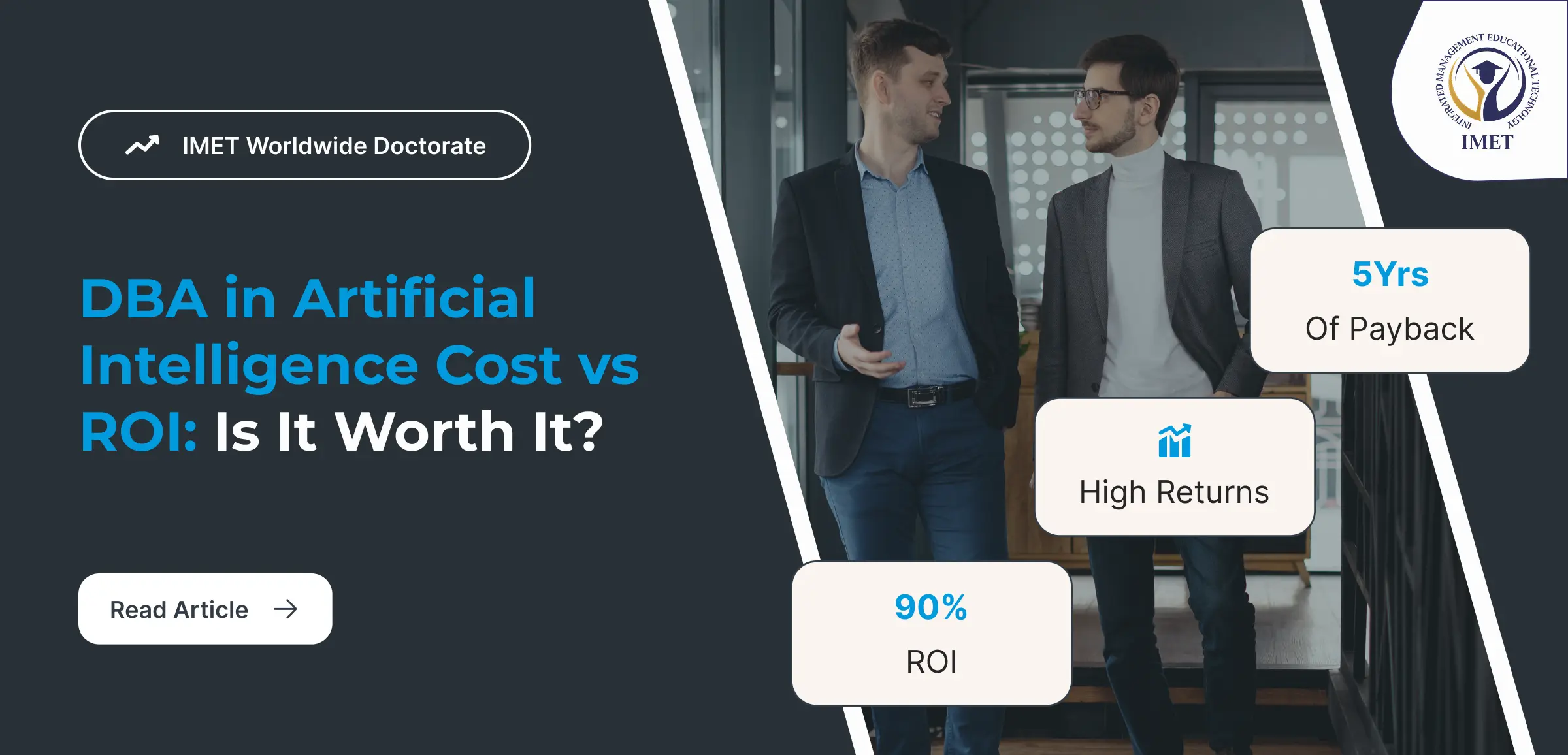 DBA in Artificial Intelligence: Cost vs ROI: Is It Worth It? blog banner
